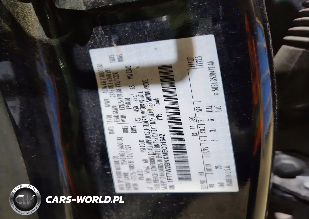 2021 Ford F250 Super Duty VIN:1FT7W2BNXMEC01642 - 12
