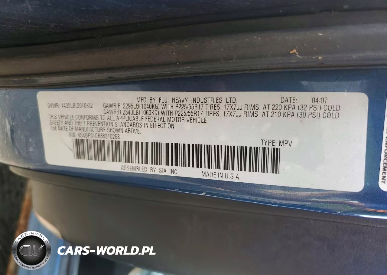 2008 Subaru Outback 2.5I VIN:4S4BP61C686310268 - 12