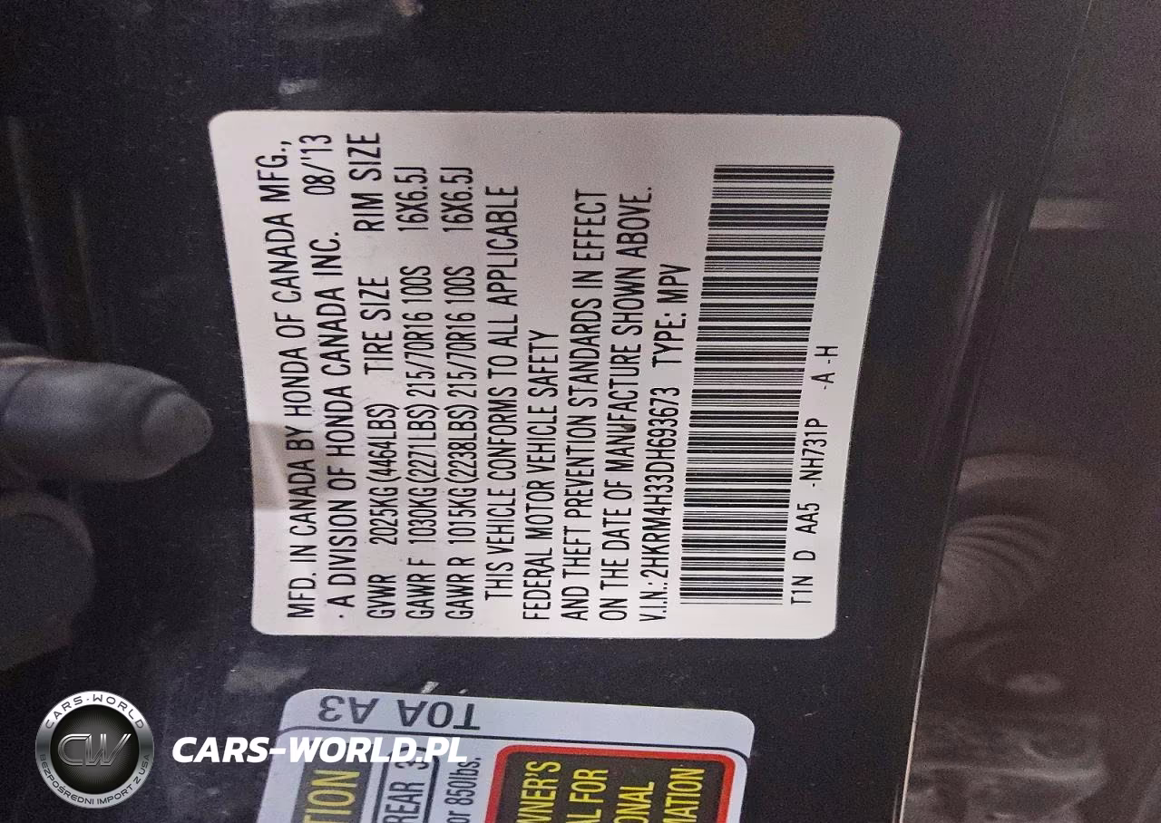 2013 Honda Cr-V Lx VIN:2HKRM4H33DH693673 - 12