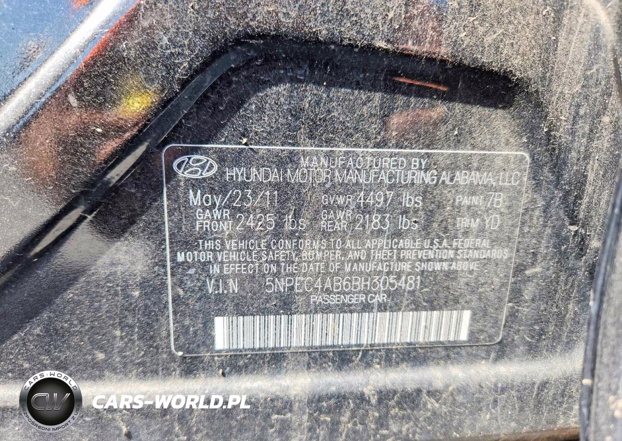2011 Hyundai Sonata Limited 2.0T VIN:5NPEC4AB6BH305481 - 12