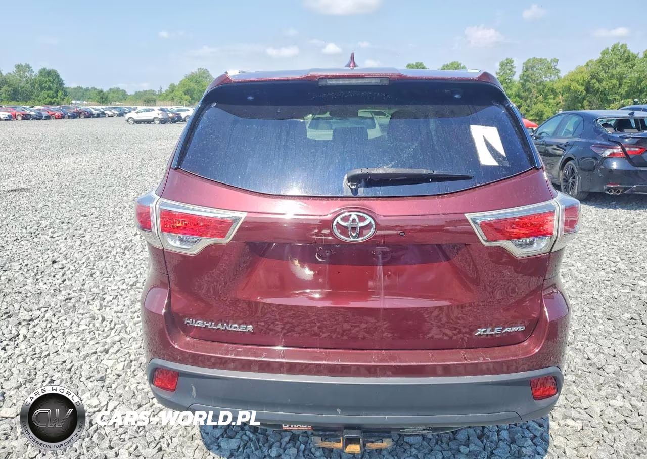 2015 Toyota Highlander Xle VIN:5TDJKRFH5FS172658 - 6