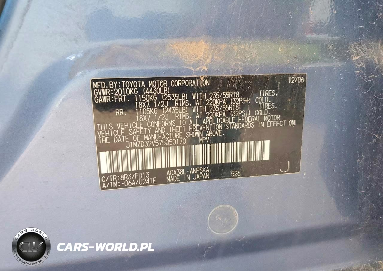 2007 Toyota Rav4 Sport VIN:JTMZD32V575050170 - 14