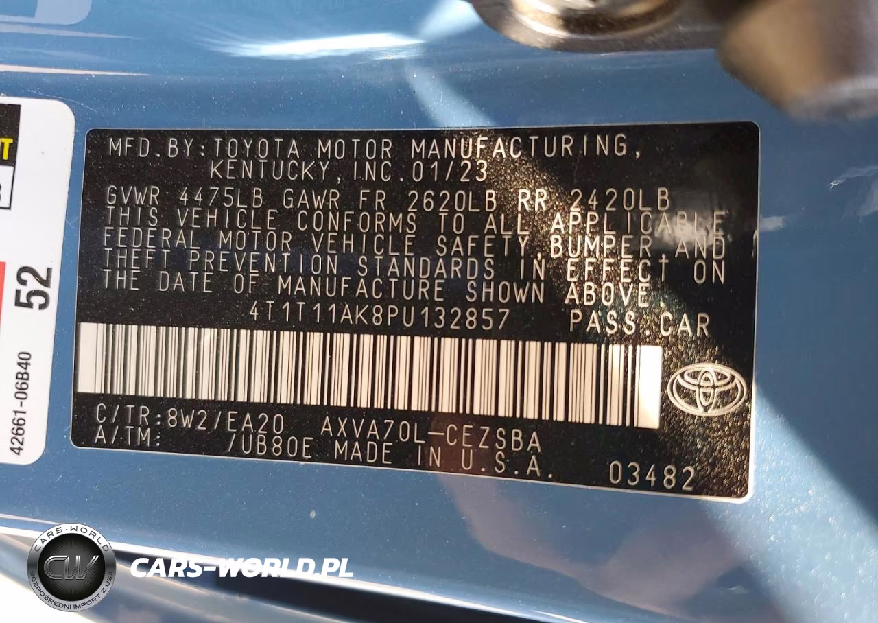 2023 Toyota Camry Se VIN:4T1T11AK8PU132857 - 12