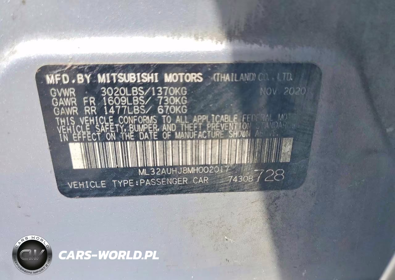 2021 Mitsubishi Mirage Es VIN:ML32AUHJ8MH002017 - 12