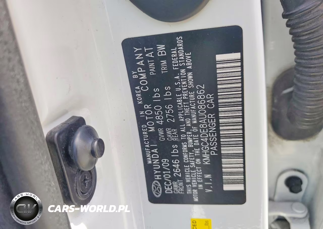2010 Hyundai Genesis 3.8L VIN:KMHGC4DE8AU086862 - 12