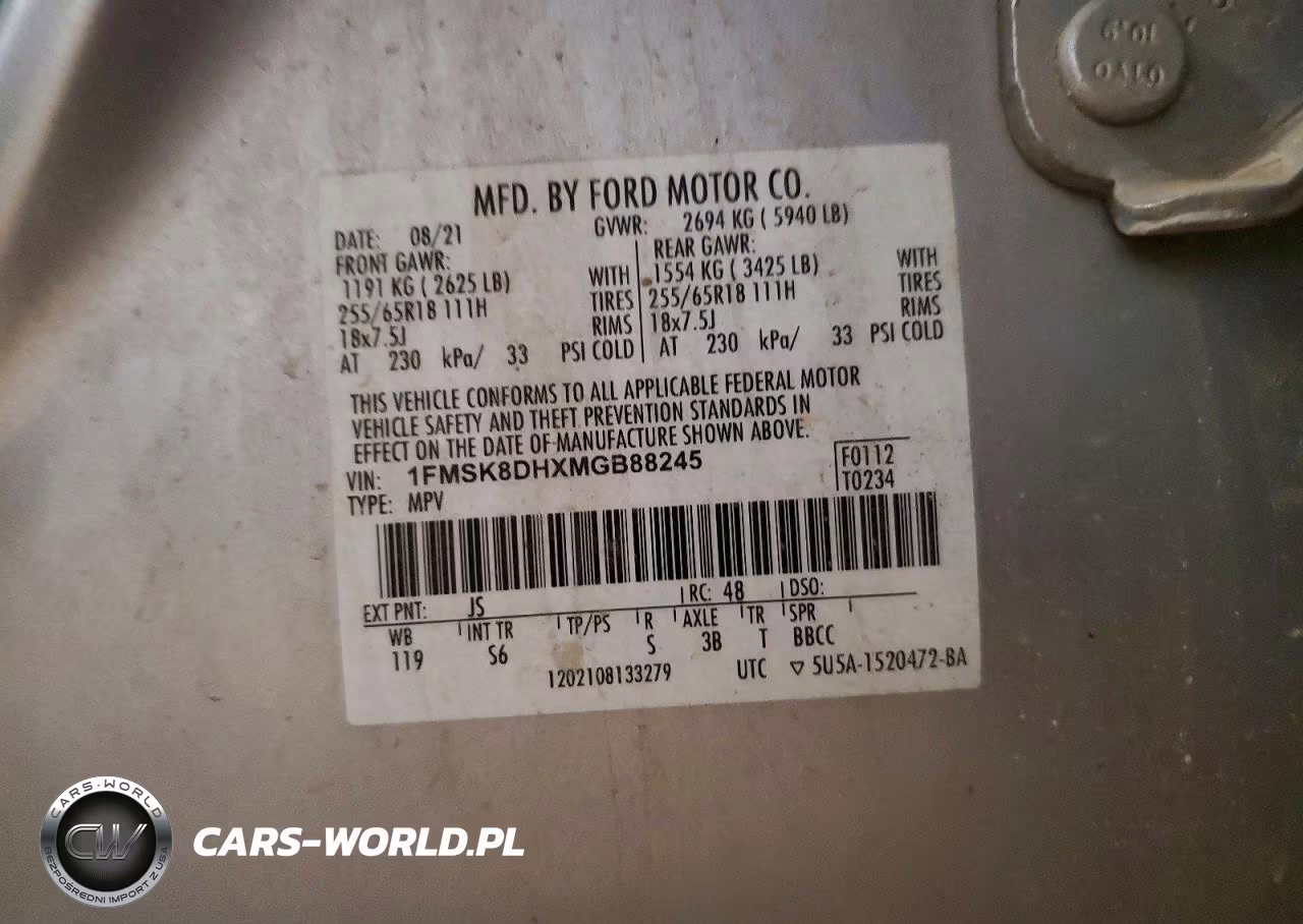2021 Ford Explorer Xlt VIN:1FMSK8DHXMGB88245 - 12