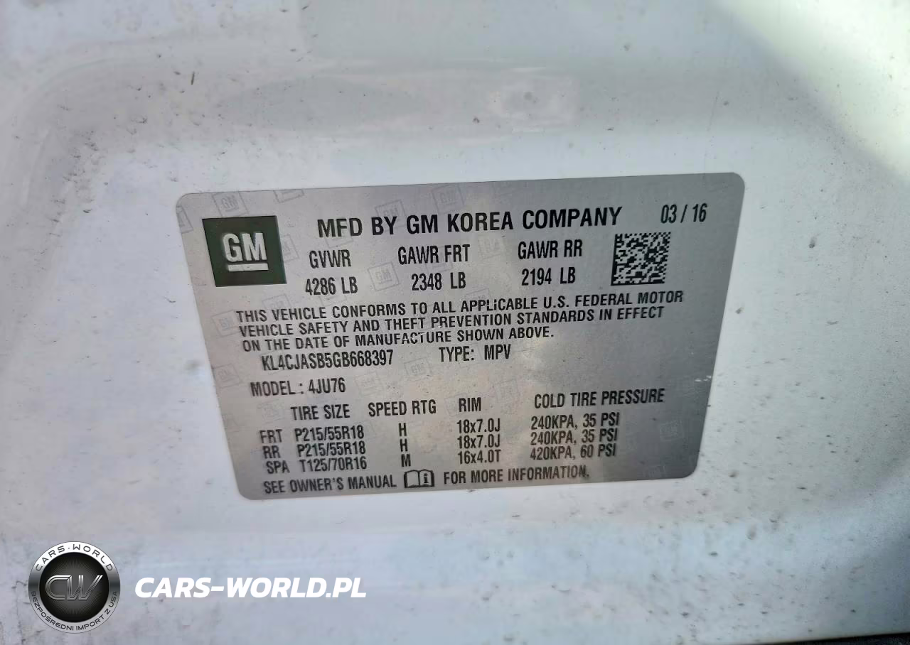 2016 Buick Encore VIN:KL4CJASB5GB668397 - 12