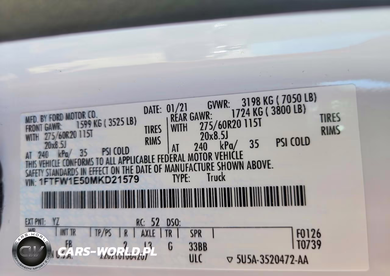 2021 Ford F150 Supercrew VIN:1FTFW1E50MKD21579 - 12