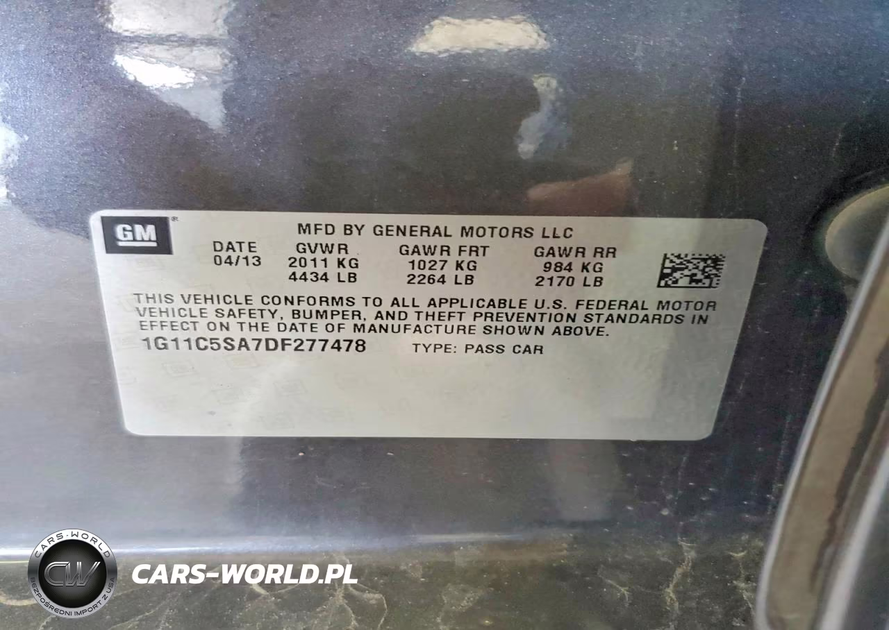 2013 Chevrolet Malibu 1Lt VIN:1G11C5SA7DF277478 - 12