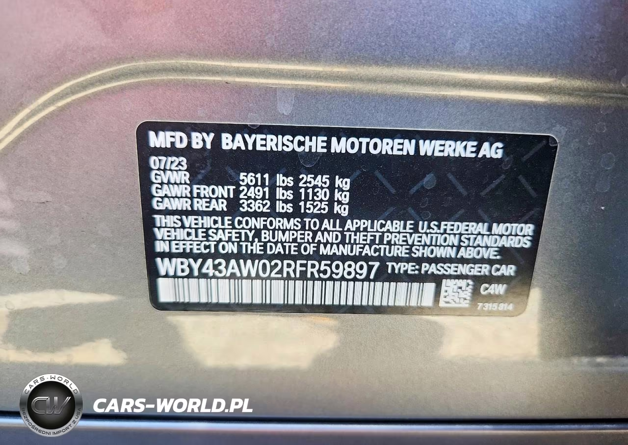 2024 BMW I4 Edrive 35 VIN:WBY43AW02RFR59897 - 12