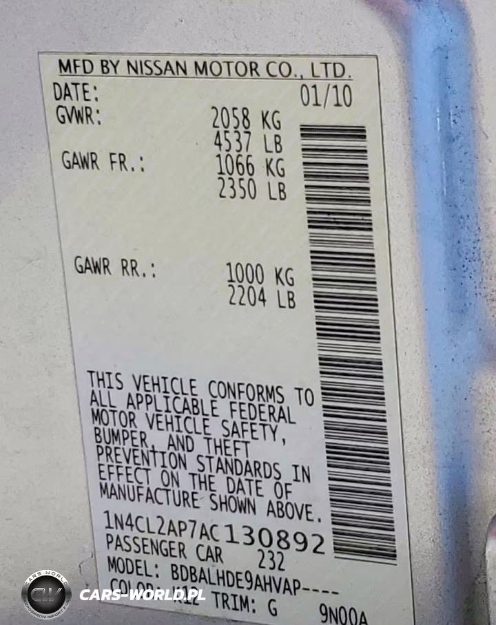 2010 Nissan Altima Hybrid VIN:1N4CL2AP7AC130892 - 13