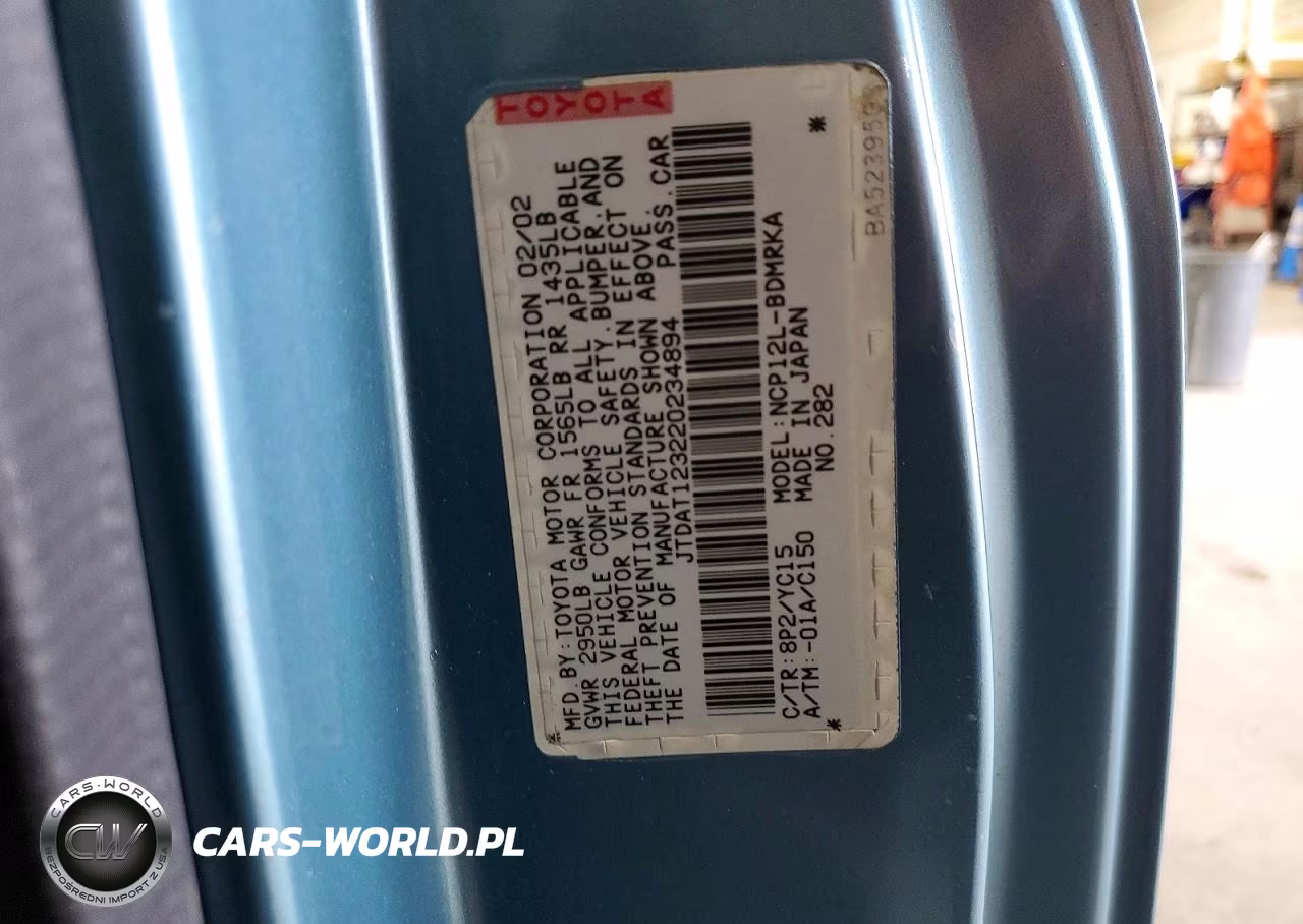 2002 Toyota Echo Base VIN:JTDAT123220234894 - 12