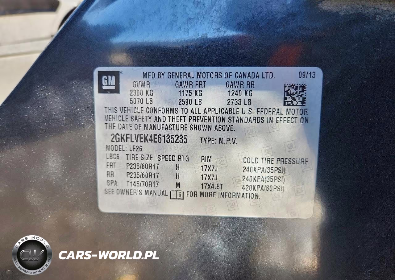 2014 GMC Terrain Sle VIN:2GKFLVEK4E6135235 - 14