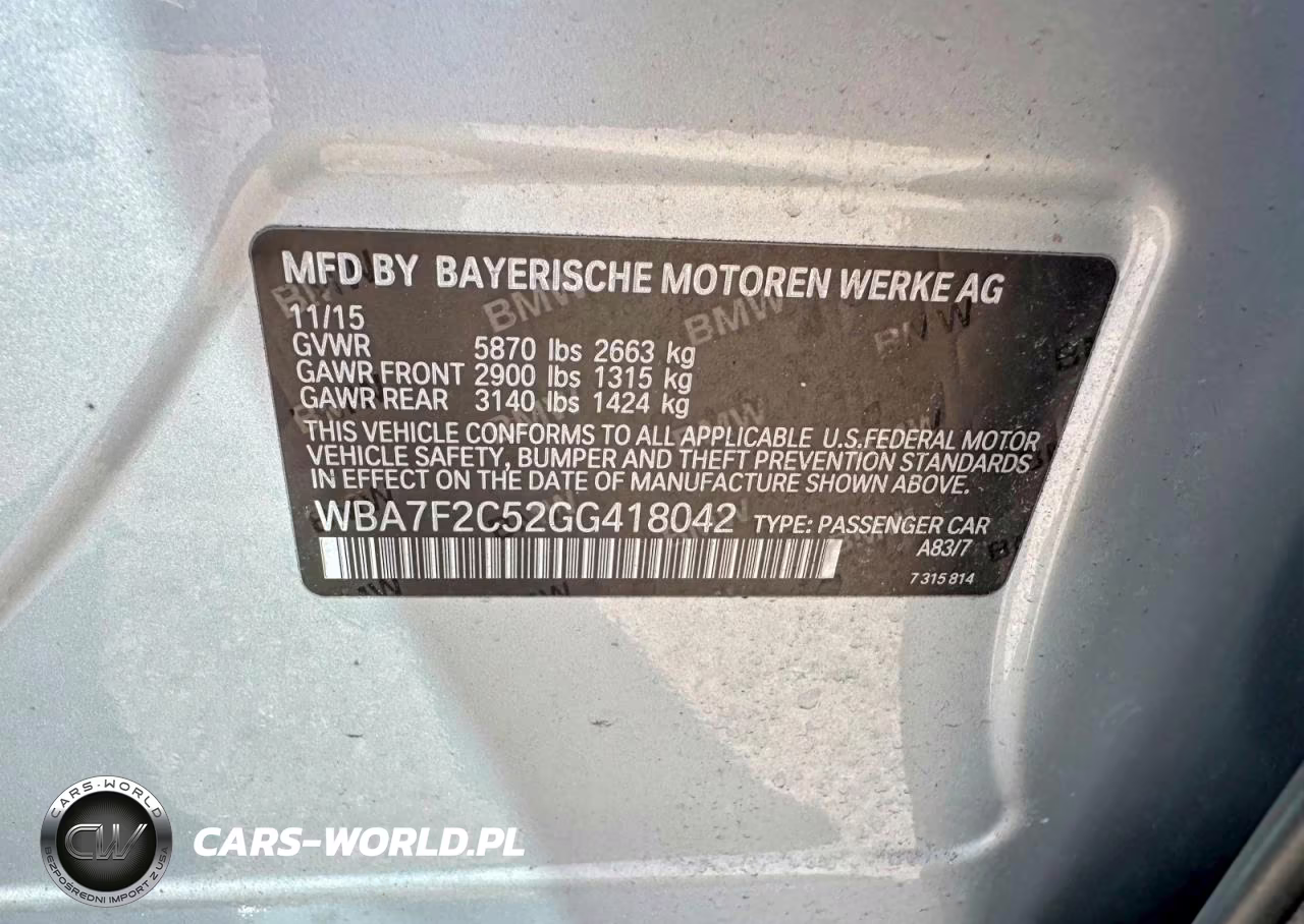 2016 BMW 750 Xi VIN:WBA7F2C52GG418042 - 10