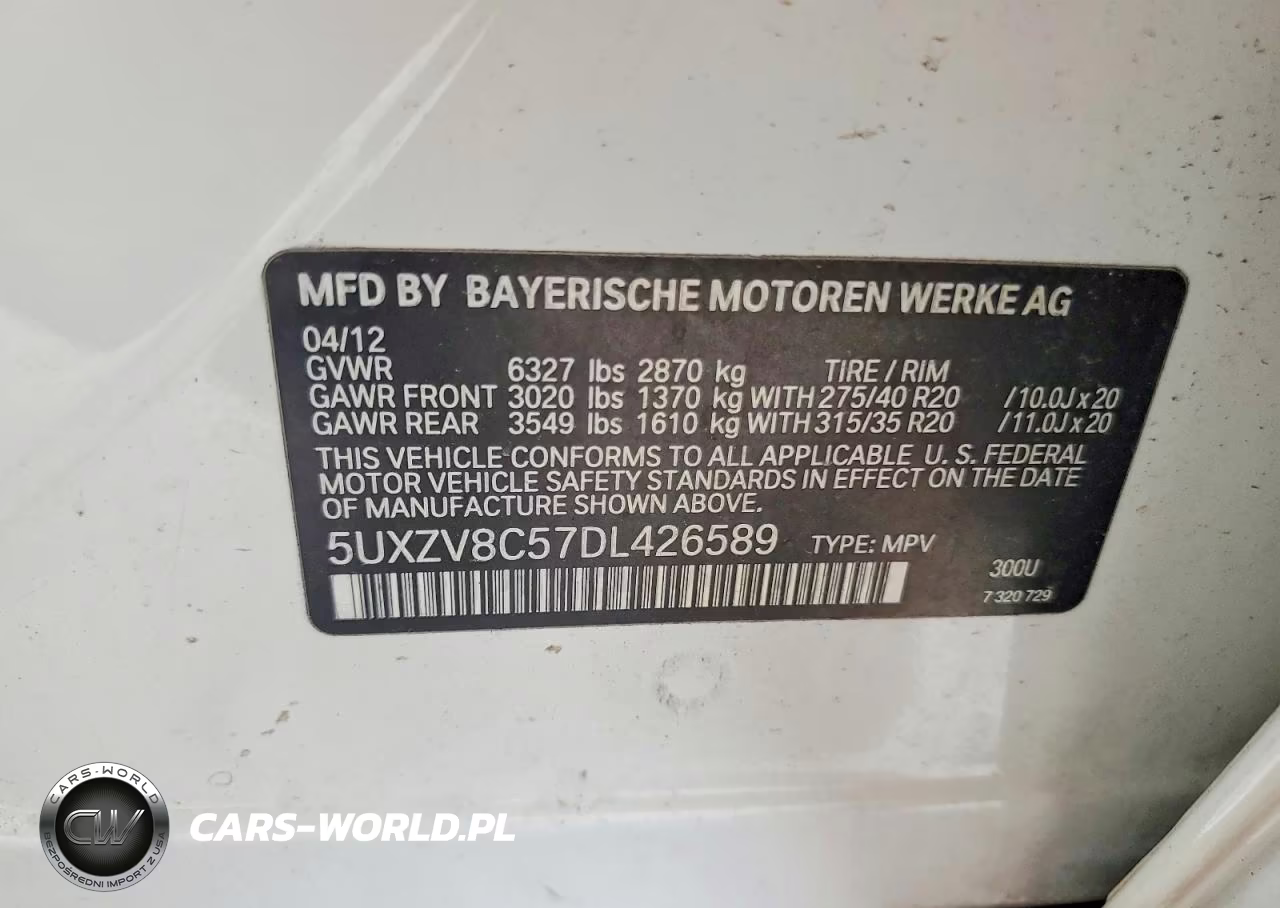 2013 BMW X5 xDrive50I VIN:5UXZV8C57DL426589 - 13