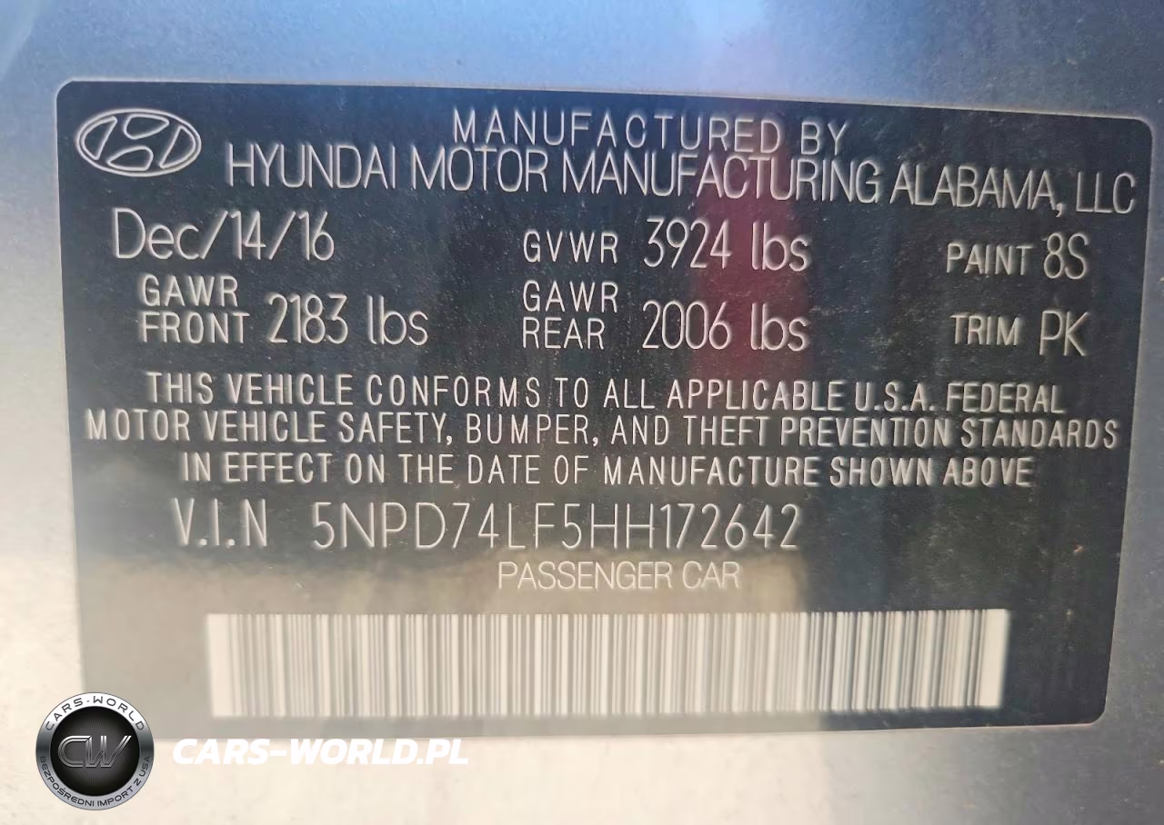 2017 Hyundai Elantra Se VIN:5NPD74LF5HH172642 - 13