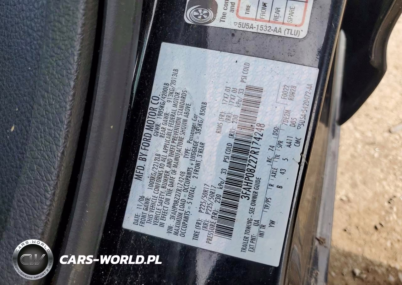 2007 Ford Fusion Sel VIN:3FAHP08Z27R174248 - 12
