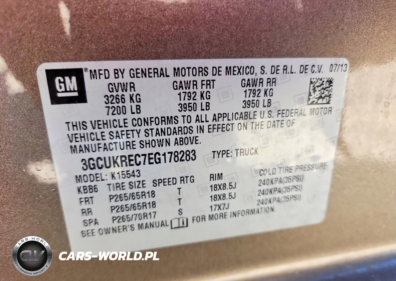 2014 Chevrolet Silverado K1500 Lt VIN:3GCUKREC7EG178283 - 12