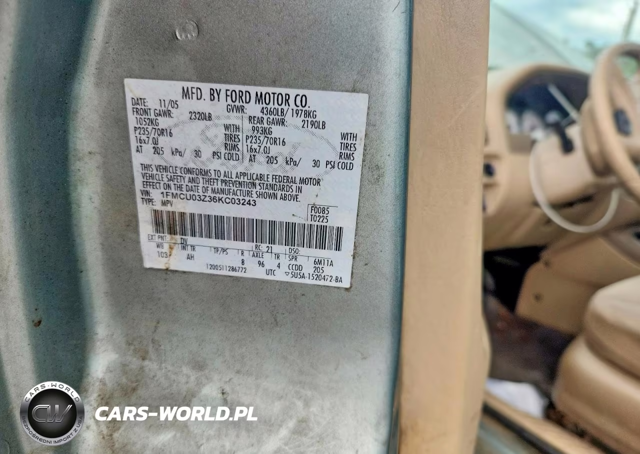 2006 Ford Escape Xlt VIN:1FMCU03Z36KC03243 - 12