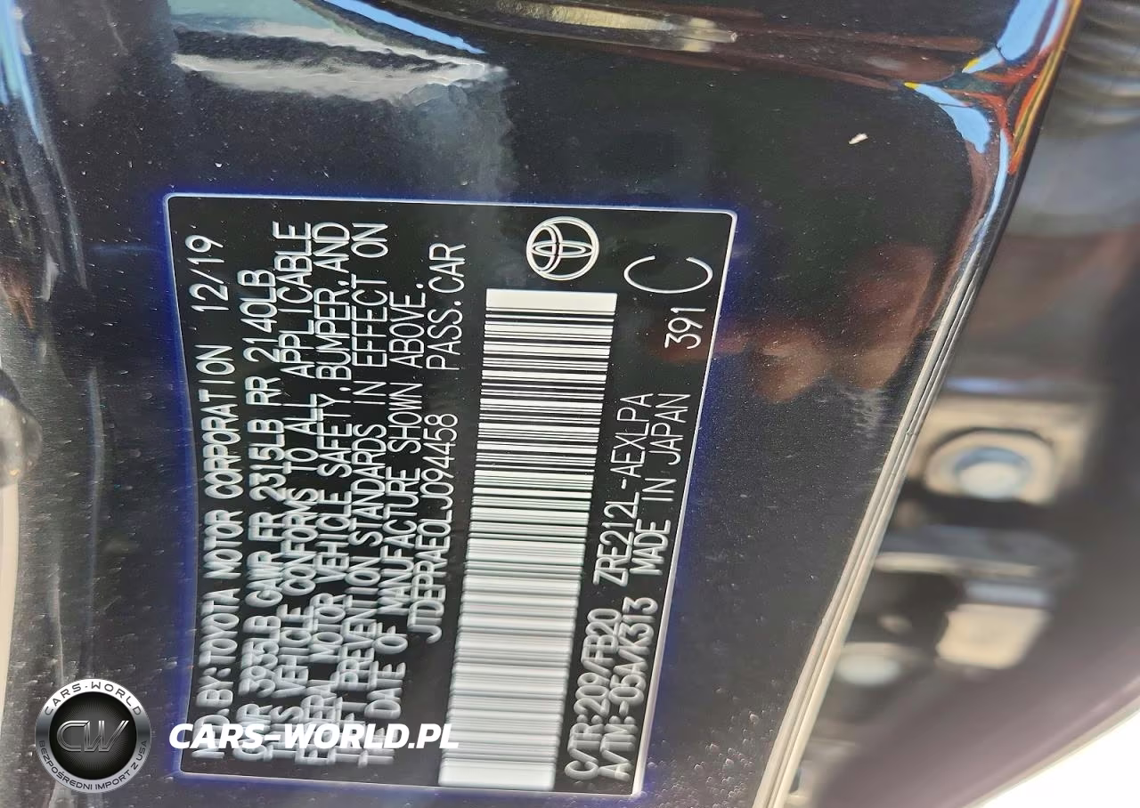 2020 Toyota Corolla Le VIN:JTDEPRAE0LJ094458 - 12