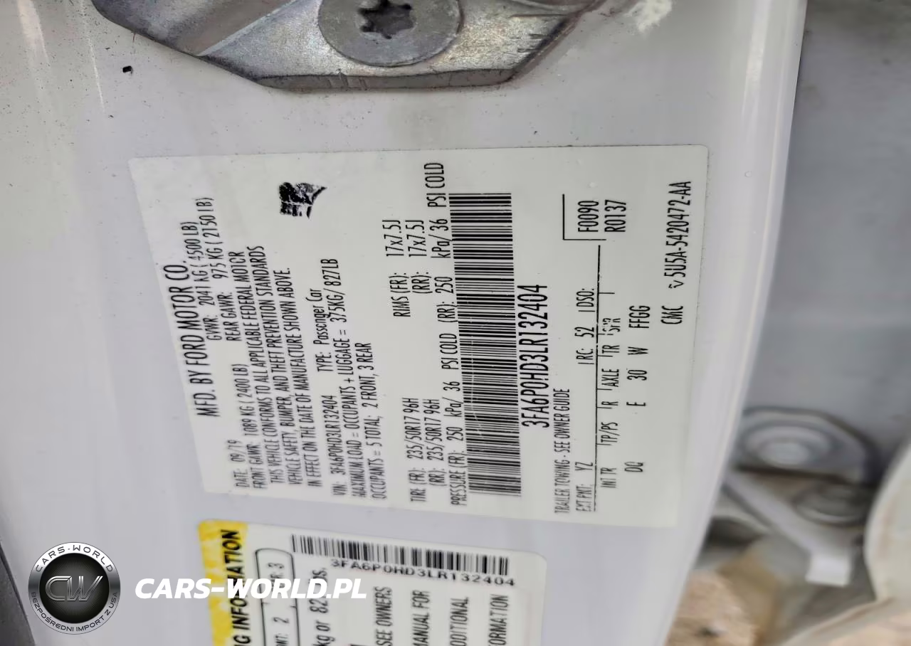 2020 Ford Fusion Se VIN:3FA6P0HD3LR132404 - 12