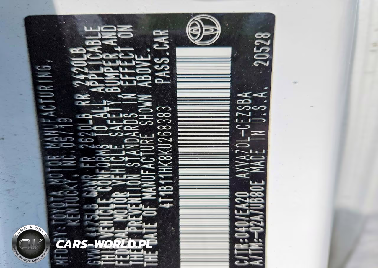 2019 Toyota Camry Se VIN:4T1B11HK8KU268383 - 12