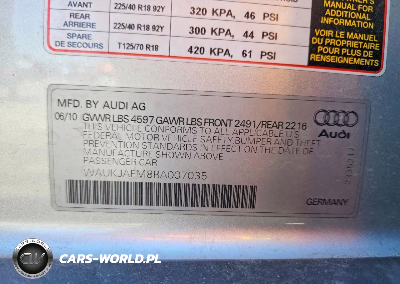 2011 Audi A3 Premium Plus VIN:WAUKJAFM8BA007035 - 12