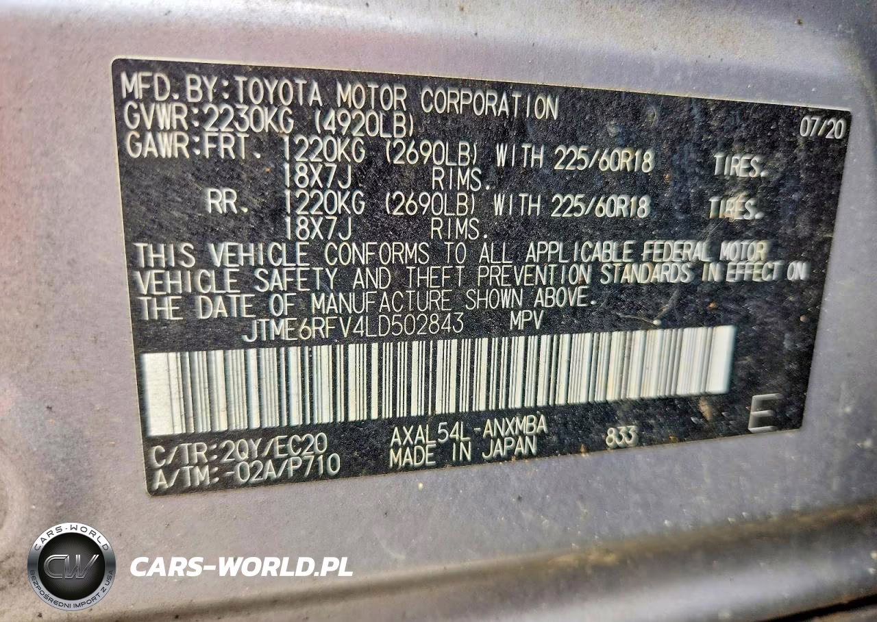 2020 Toyota Rav4 Xse VIN:JTME6RFV4LD502843 - 13
