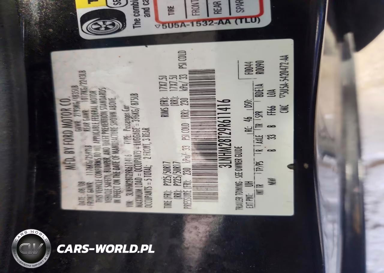 2009 Lincoln Mkz VIN:3LNHM28T29R611416 - 12