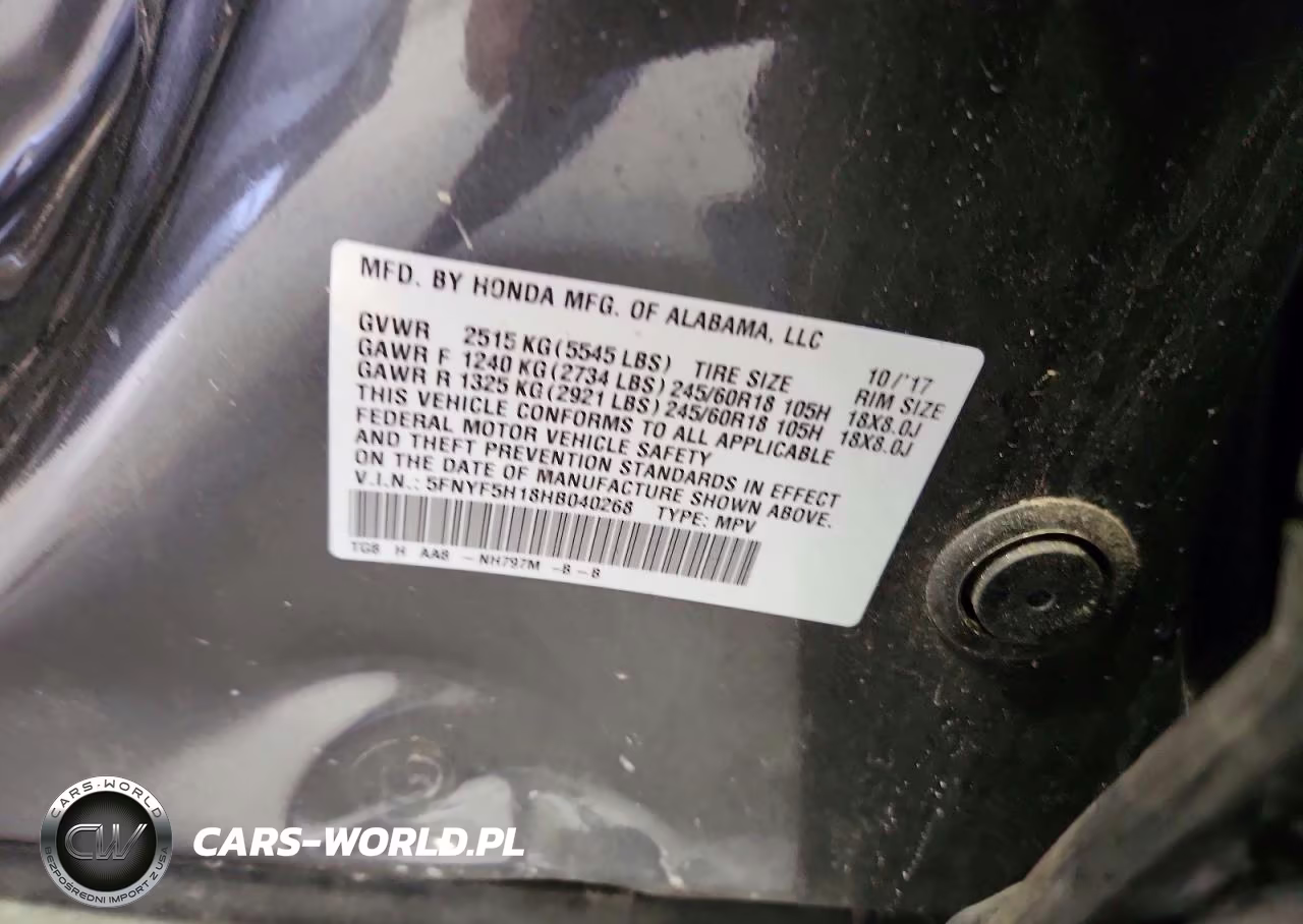 2017 Honda Pilot Lx VIN:5FNYF5H18HB040268 - 13