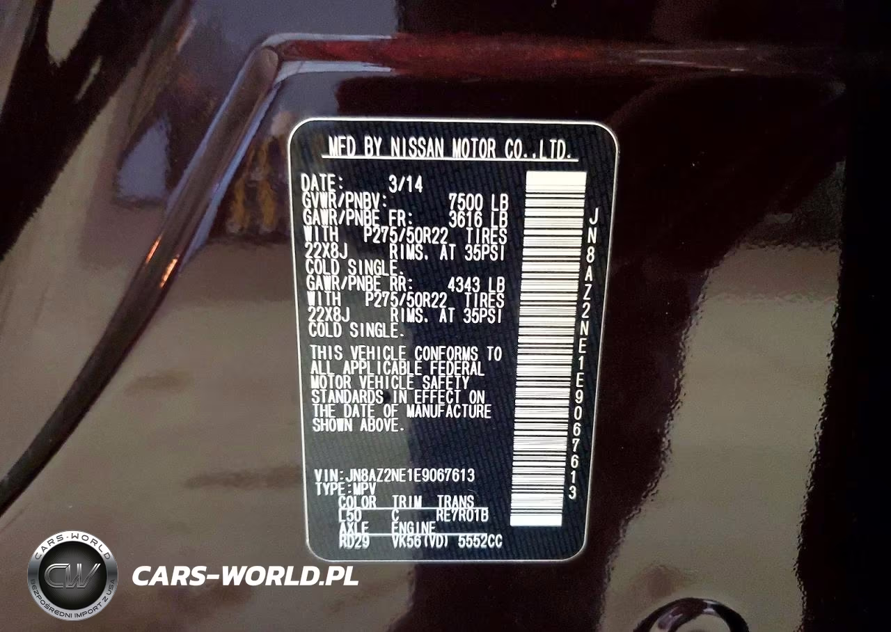 2014 Infiniti Qx80 Base VIN:JN8AZ2NE1E9067613 - 13