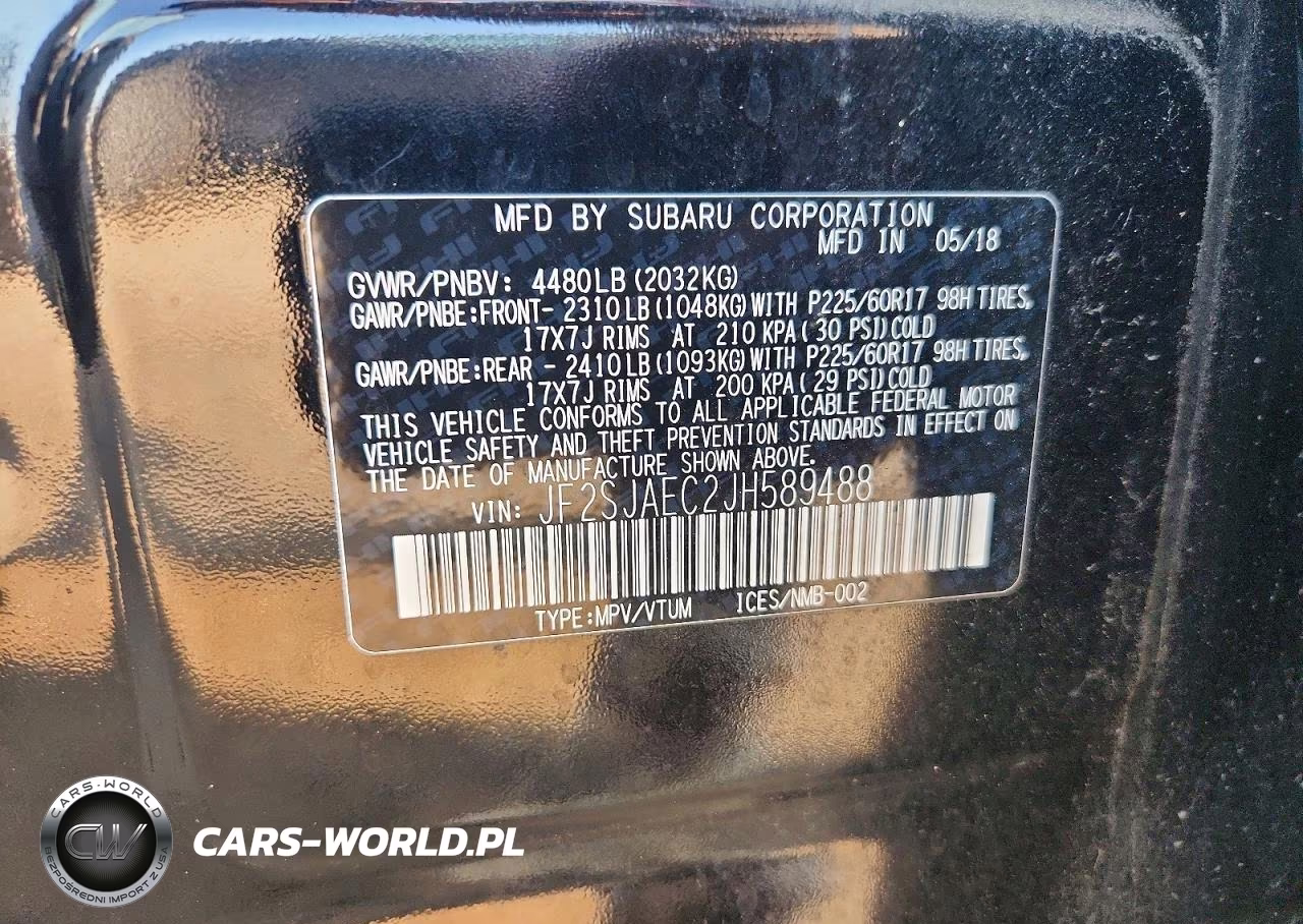 2018 Subaru Forester 2.5I Premium VIN:JF2SJAEC2JH589488 - 12