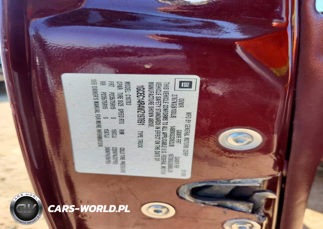 1998 Chevrolet Gmt-400 C1500 VIN:1GCEC14R4WZ197691 - 12