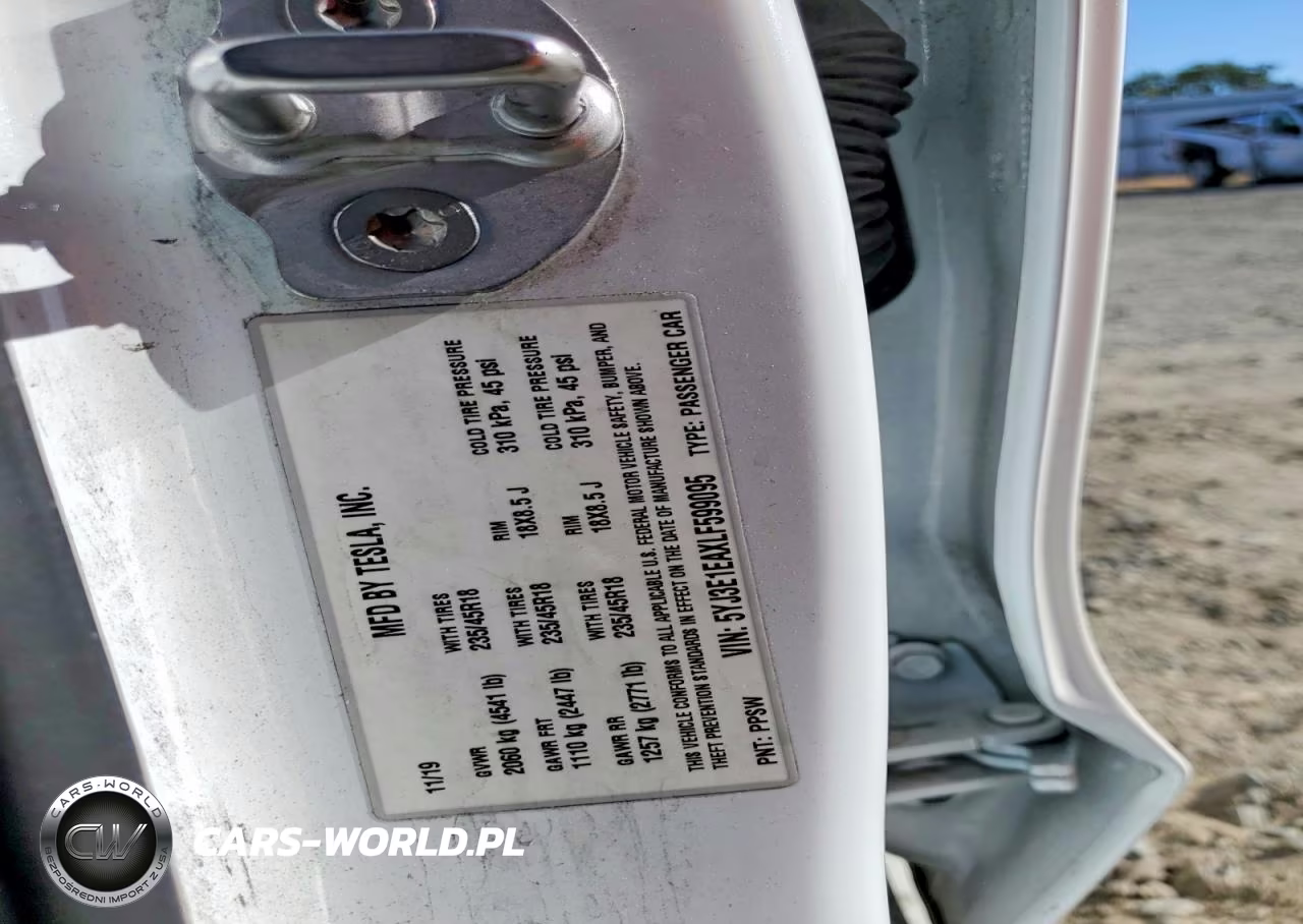 2020 Tesla Model 3 VIN:5YJ3E1EAXLF599095 - 13