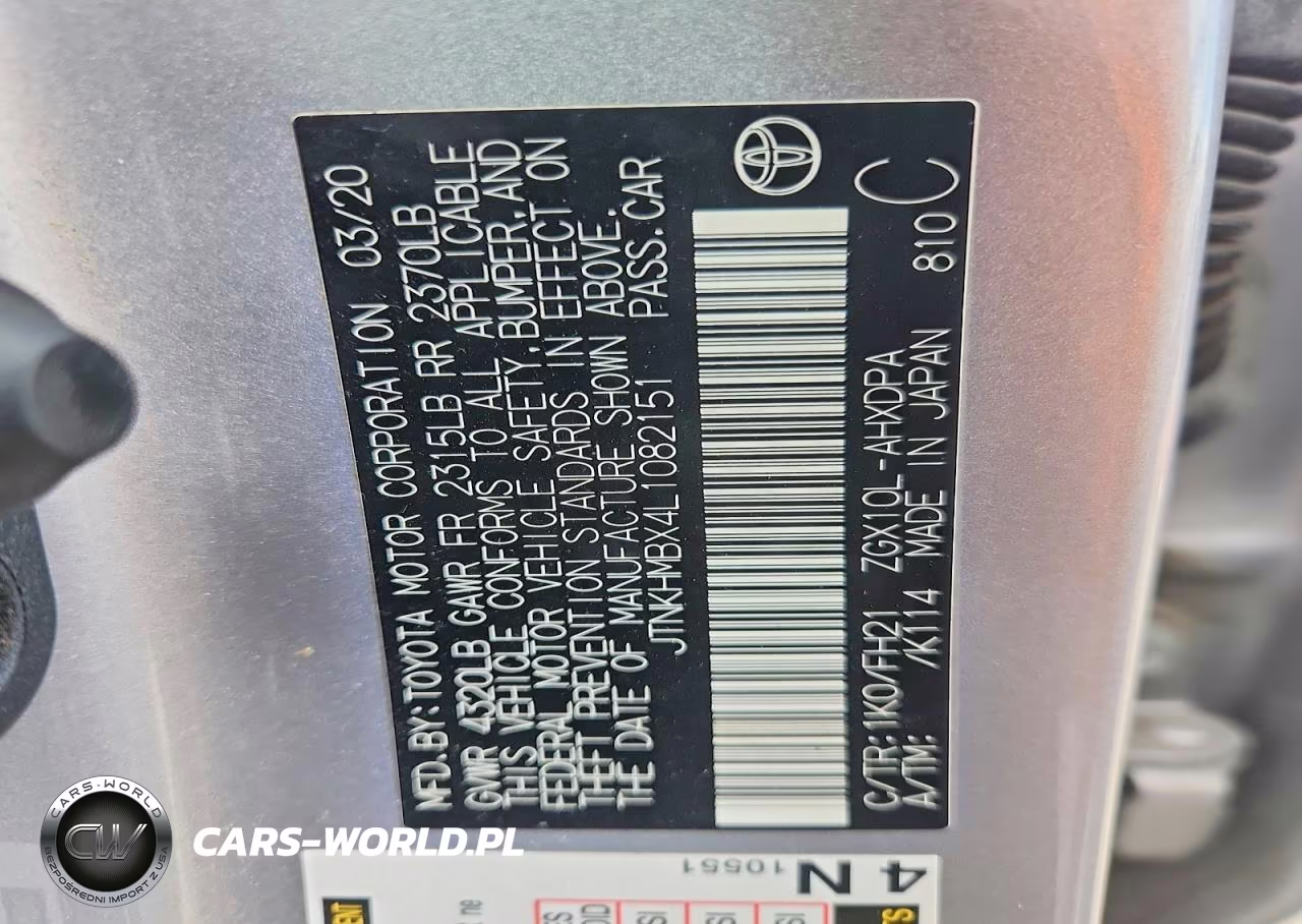2020 Toyota C-Hr Le VIN:JTNKHMBX4L1082151 - 14