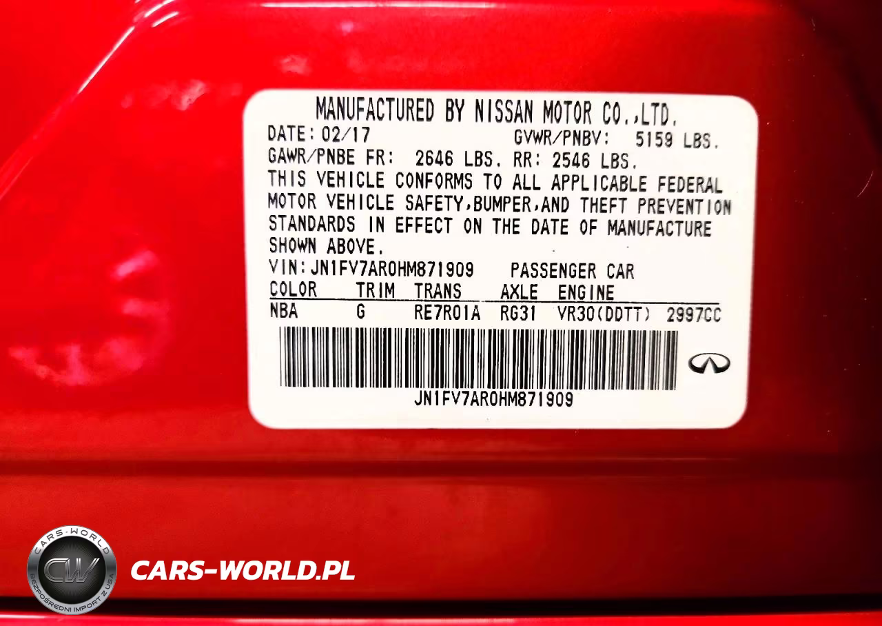 2017 Infiniti Q50 Red Sport 400 VIN:JN1FV7AR0HM871909 - 12