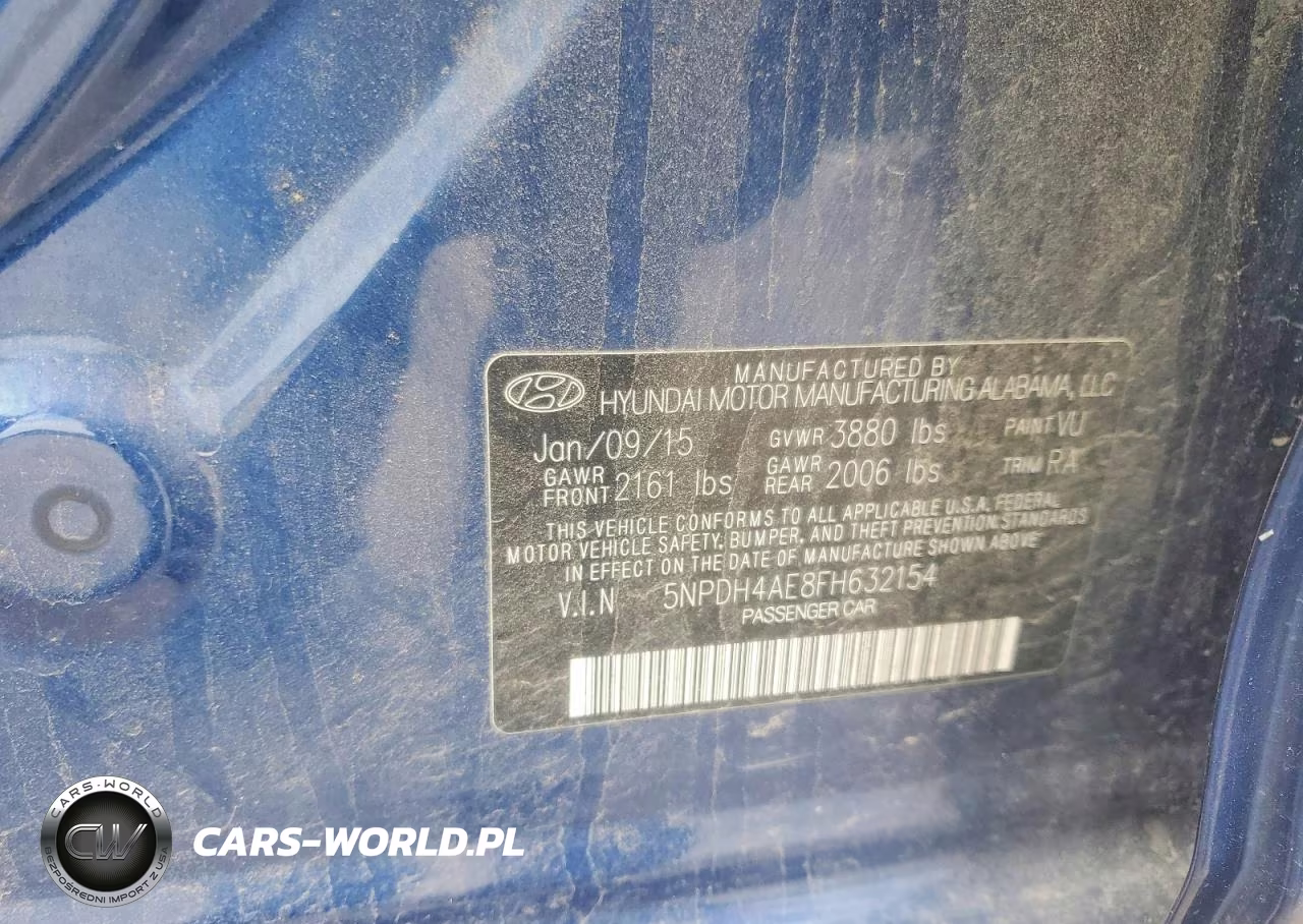 2015 Hyundai Elantra Limited VIN:5NPDH4AE8FH632154 - 12
