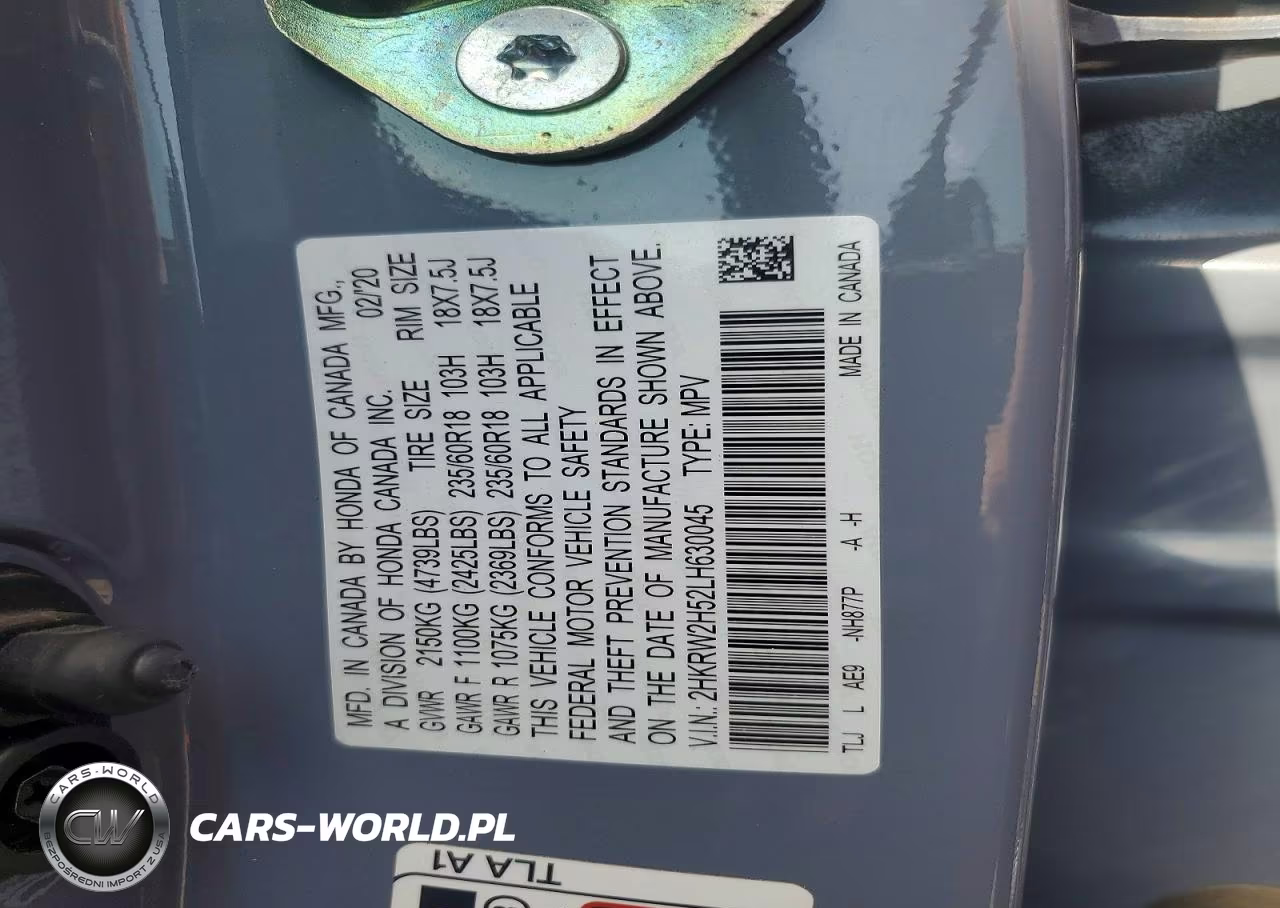 2020 Honda Cr-V Ex VIN:2HKRW2H52LH630045 - 14
