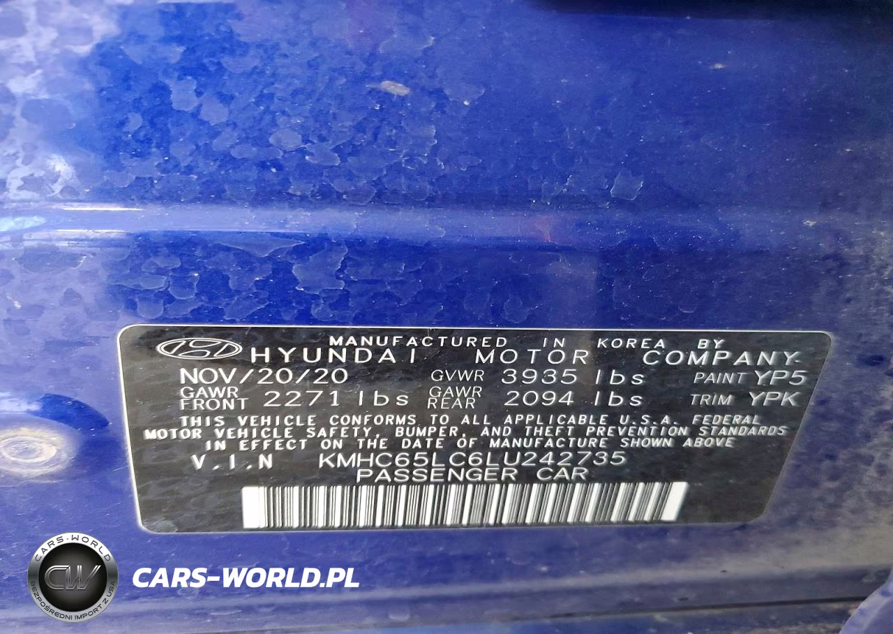 2020 Hyundai Ioniq Blue VIN:KMHC65LC6LU242735 - 13