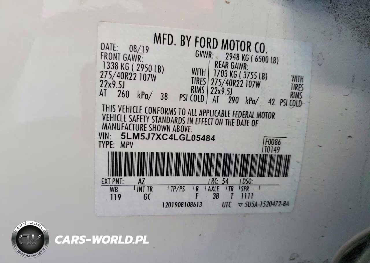 2020 Lincoln Aviator Reserve VIN:5LM5J7XC4LGL05484 - 13