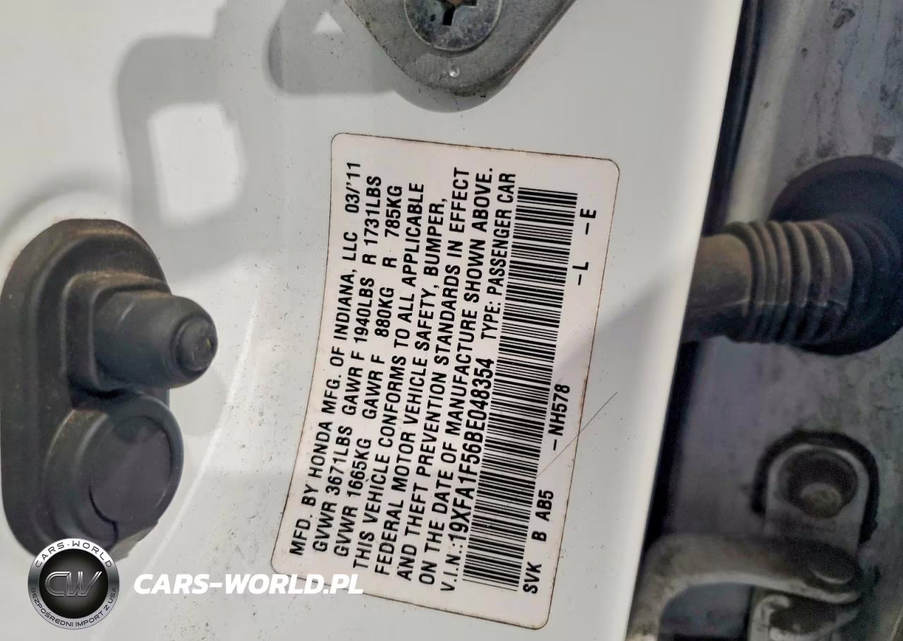 2011 Honda Civic Lx VIN:19XFA1F56BE048354 - 12