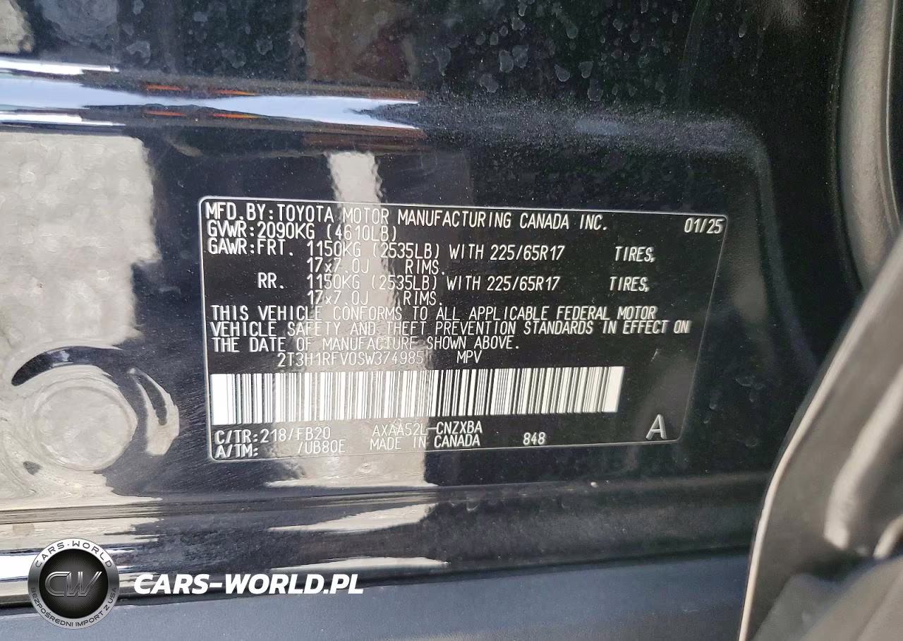 2025 Toyota Rav4 Le VIN:2T3H1RFV0SW374985 - 13