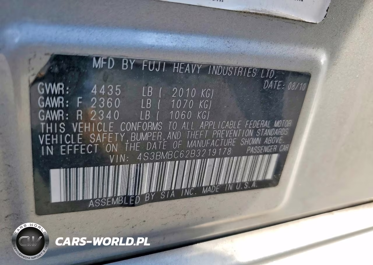 2011 Subaru Legacy 2.5I Premium VIN:4S3BMBC62B3219178 - 13
