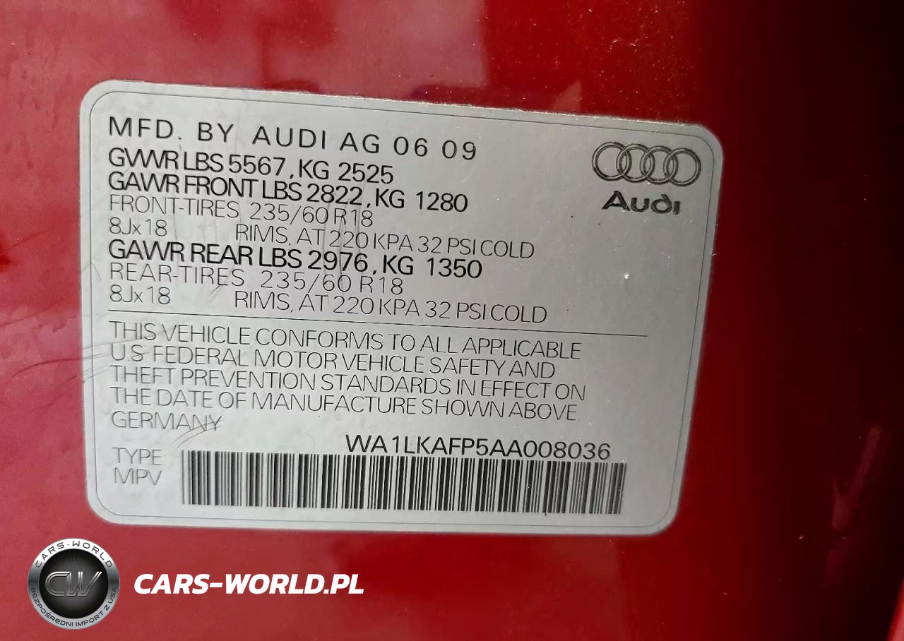 2010 Audi Q5 Premium Plus VIN:WA1LKAFP5AA008036 - 13
