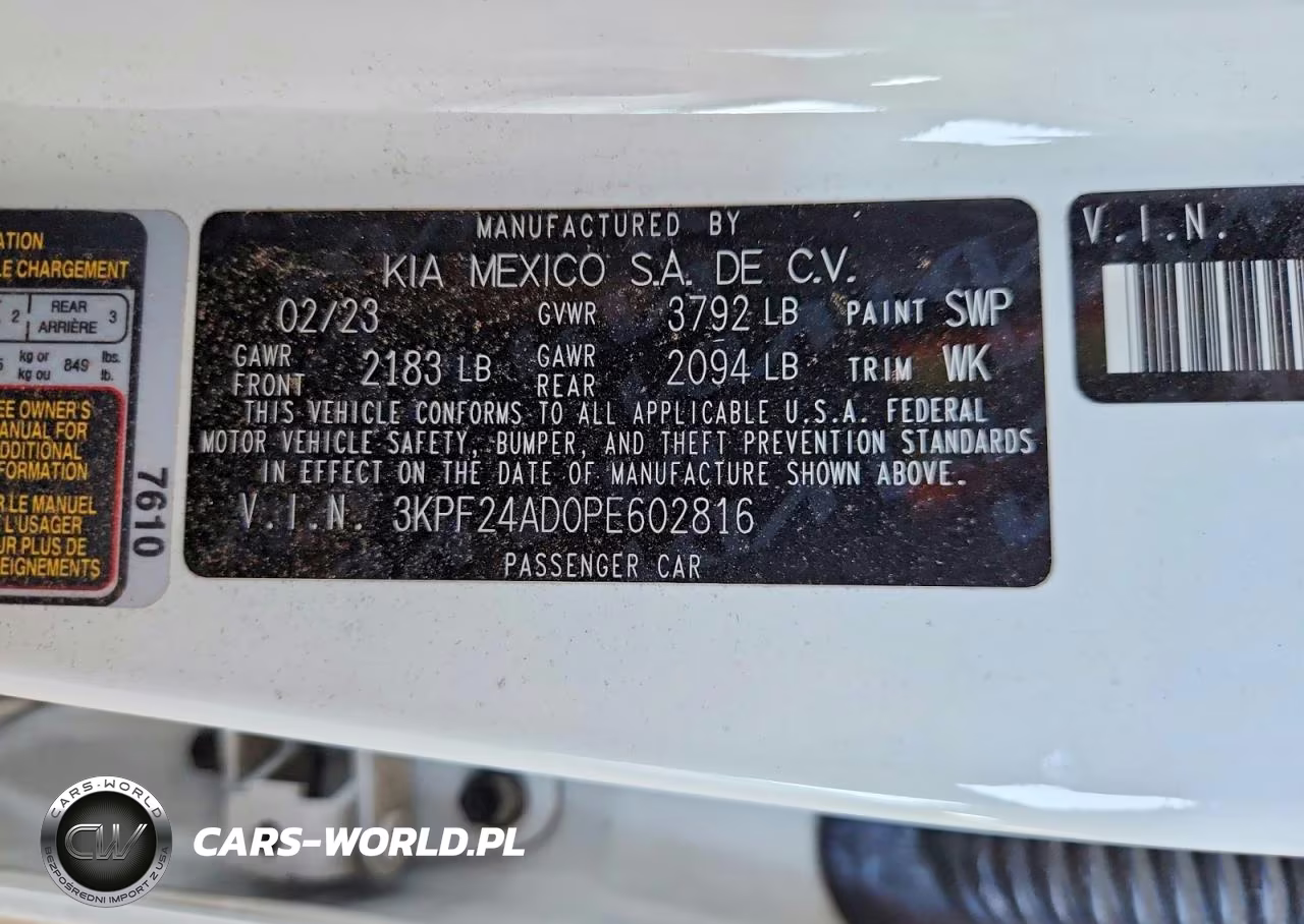 2023 Kia Forte Lxs VIN:3KPF24AD0PE602816 - 12