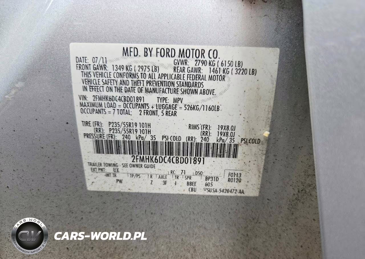 2012 Ford Flex Limited VIN:2FMHK6DC4CBD01891 - 13