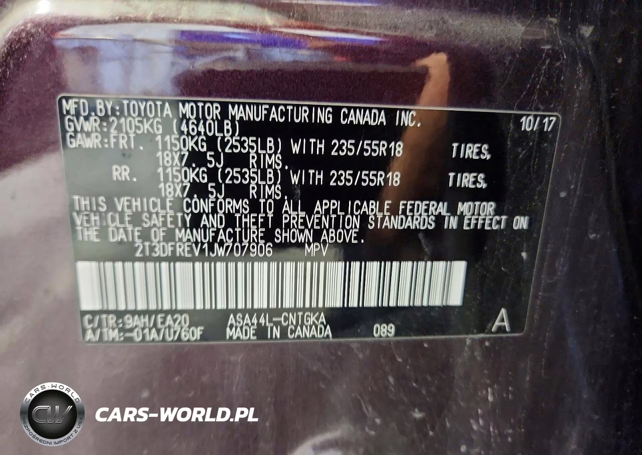 2018 Toyota Rav4 Limited VIN:2T3DFREV1JW707906 - 13