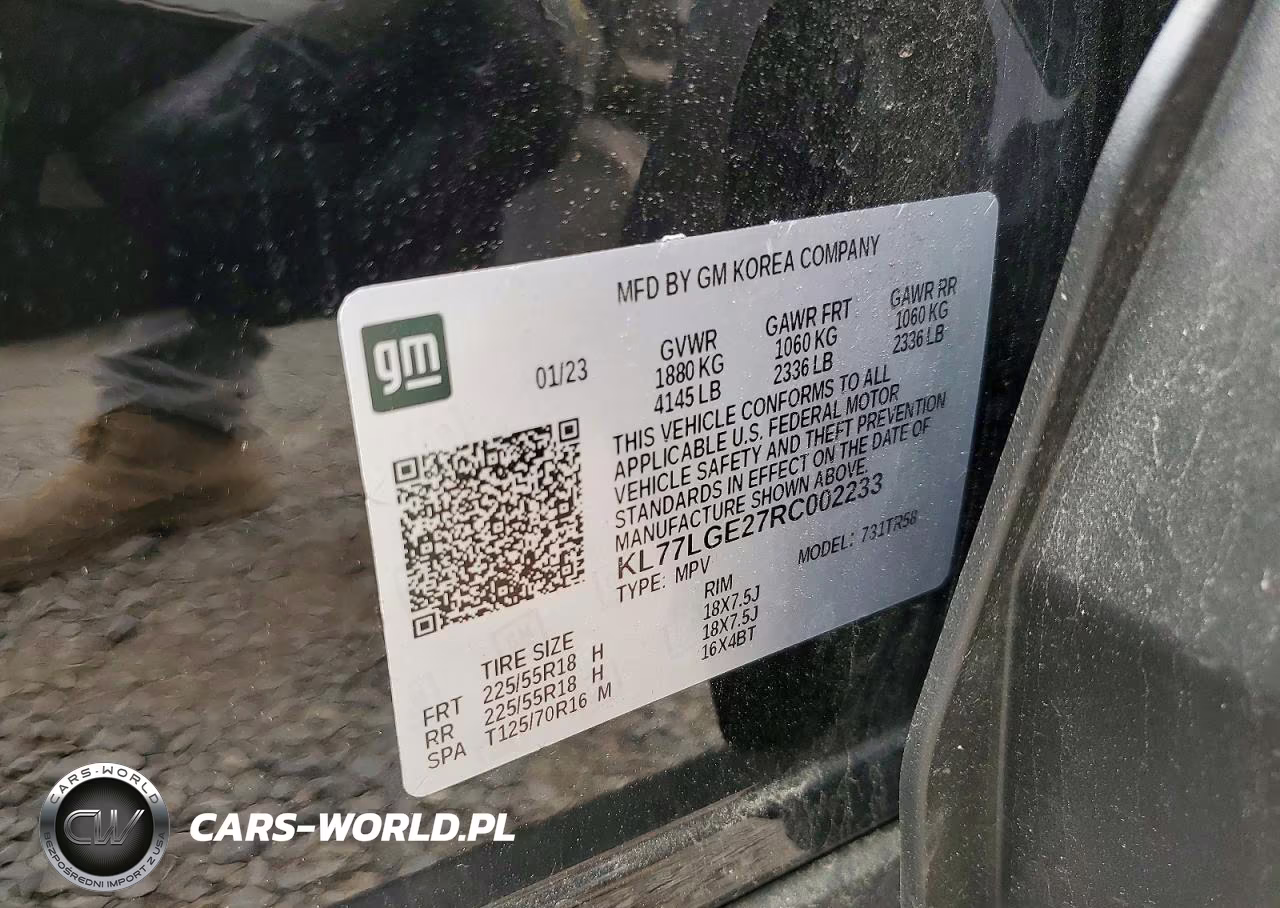 2024 Chevrolet Trax 1Rs VIN:KL77LGE27RC002233 - 13