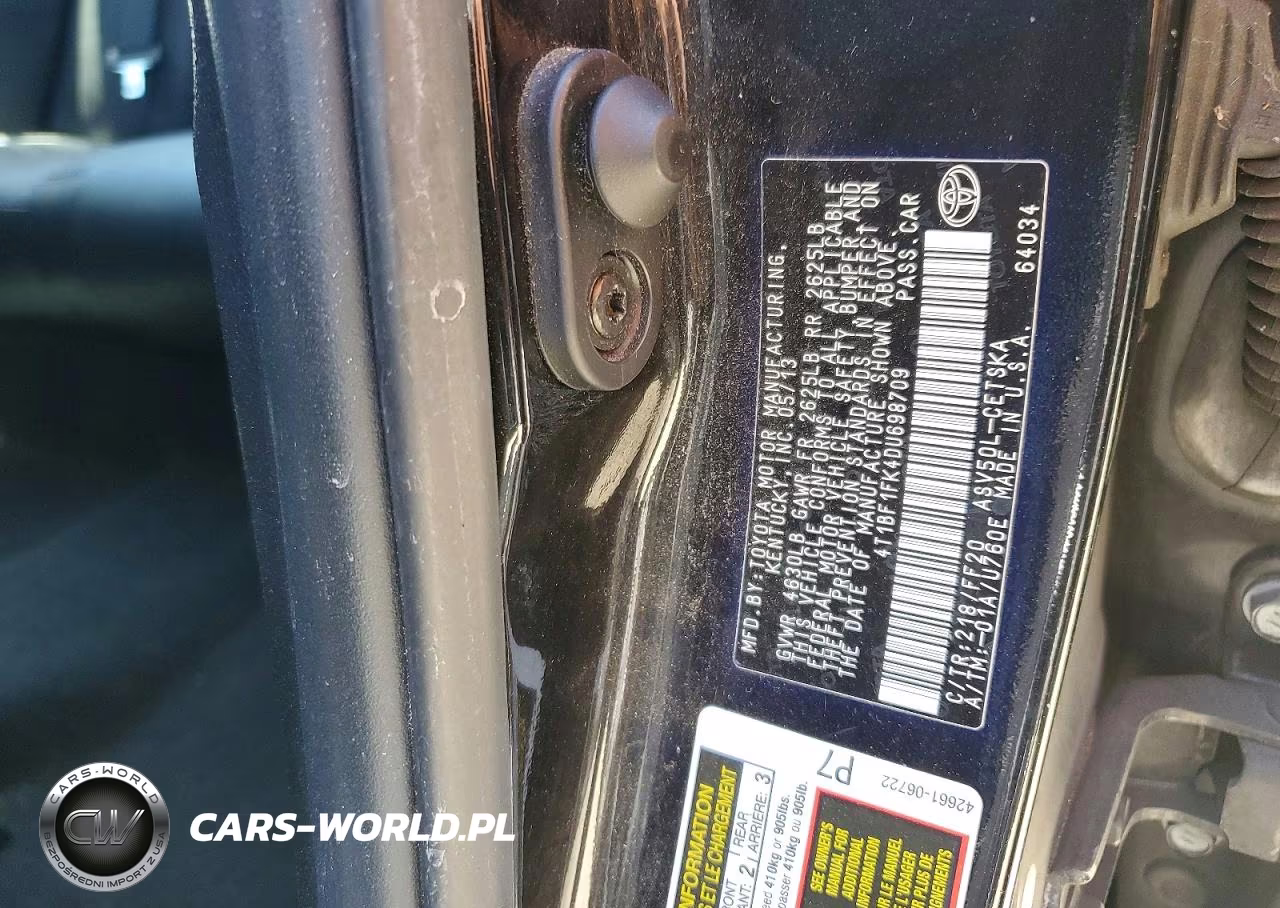 2013 Toyota Camry Se VIN:4T1BF1FK4DU698709 - 12