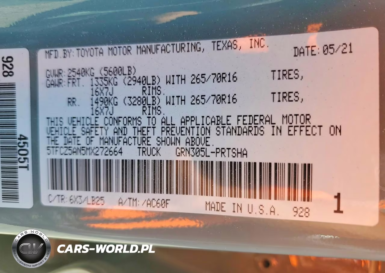 2021 Toyota Tacoma Trd Pro VIN:5TFCZ5AN5MX272664 - 12